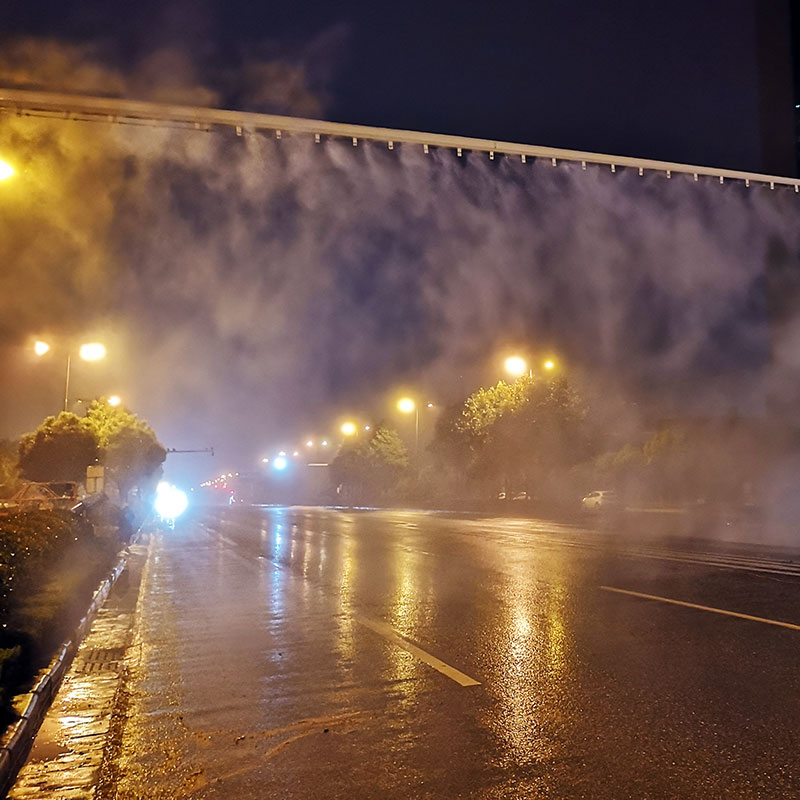 道路燈桿降塵除霾系統