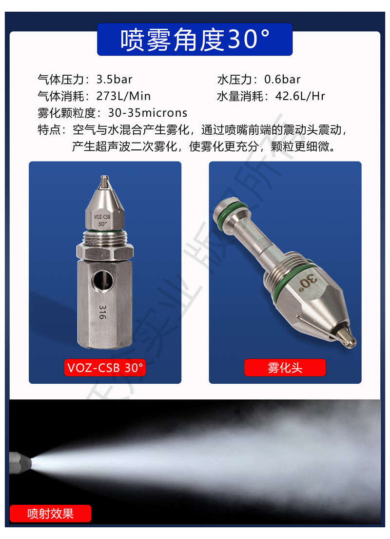 VOZ- AiLiPWW 萬向節噴霧總成噴頭30度