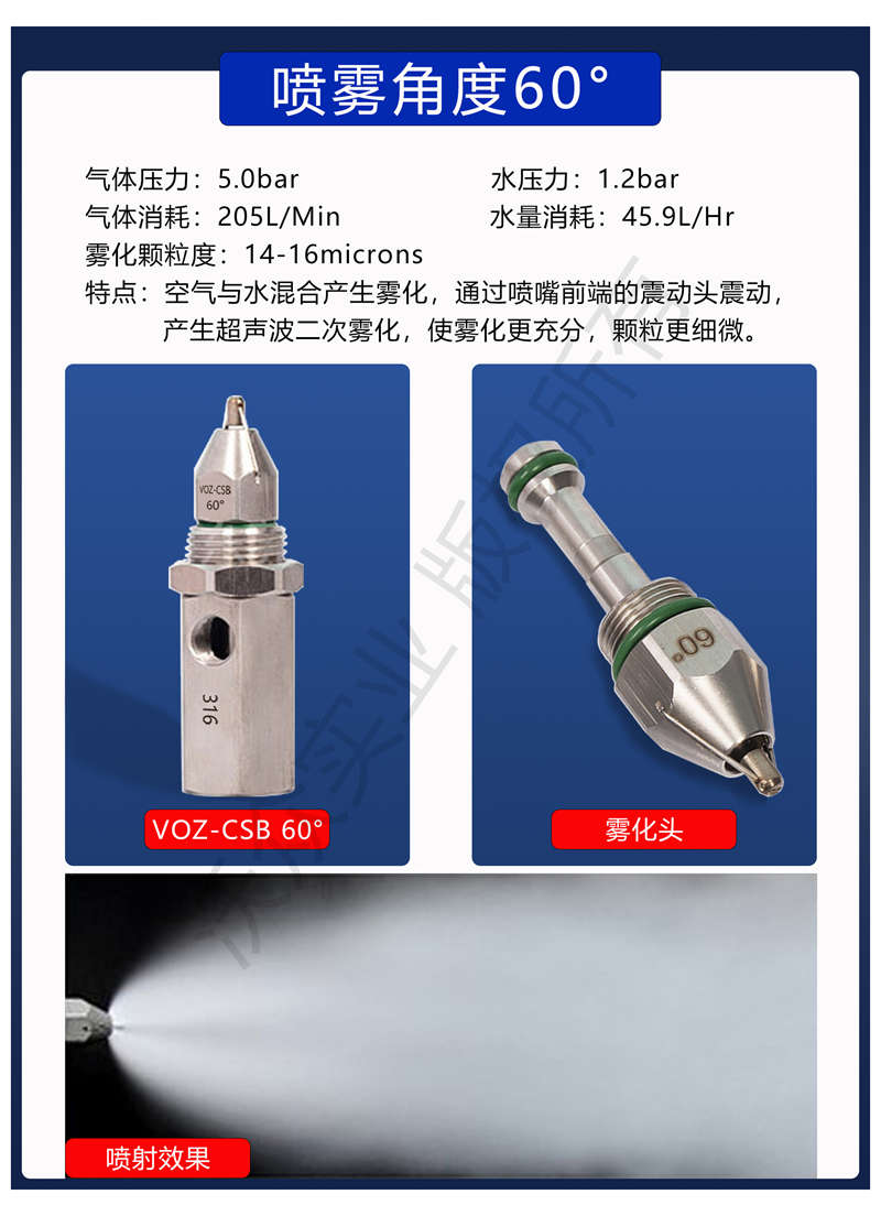 VOZ- AiLiPWW 萬向節噴霧總成噴頭60度