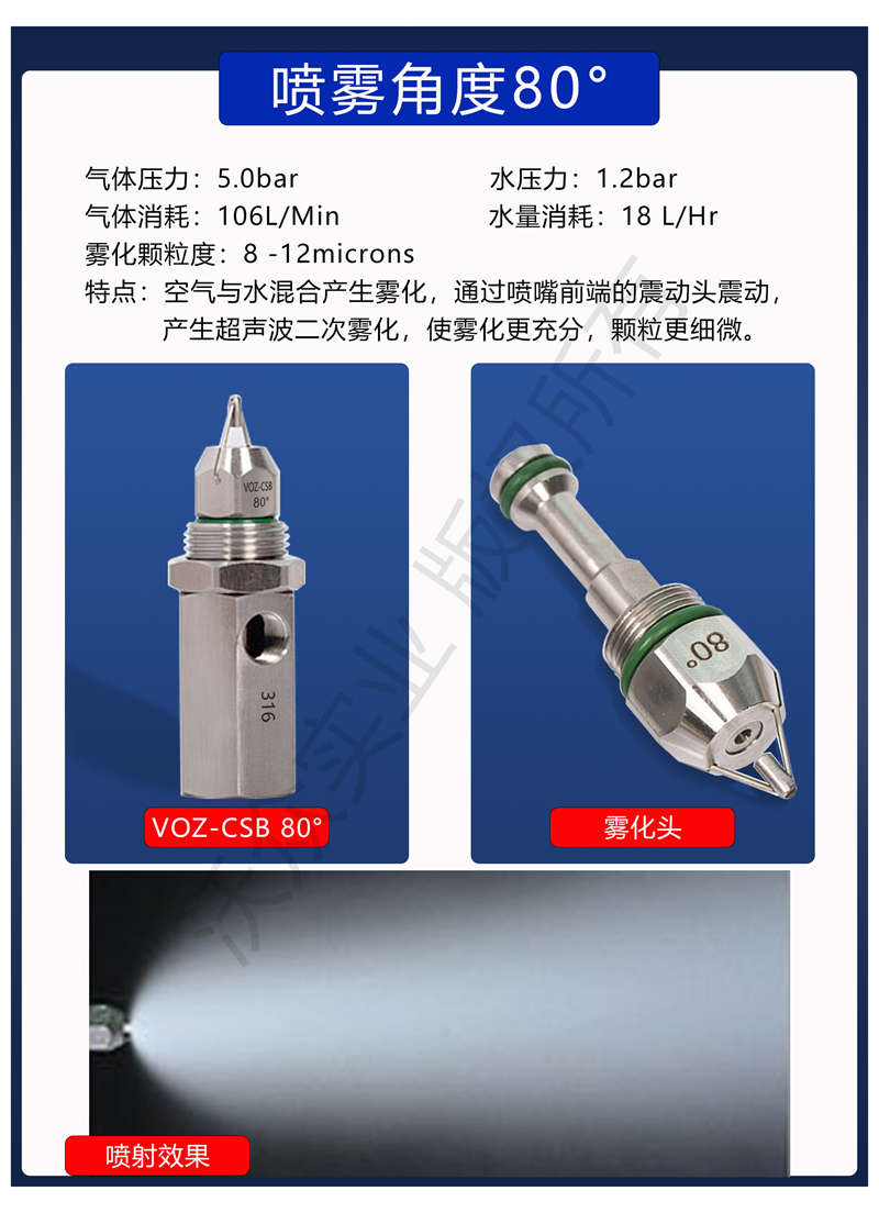 VOZ- AiLiPWW 萬向節噴霧總成噴頭80度